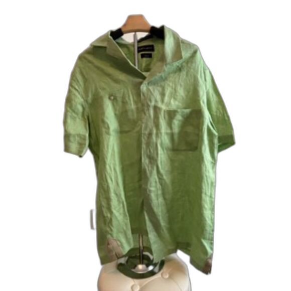 Paul Frederick Linen Shirt Bundle - Size L - Long and Short Sleeve Buttondown - Picture 5 of 9